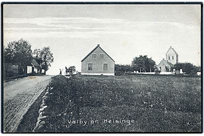 Valby pr. Helsinge med kirken. Sofus Christensen no. 11079.