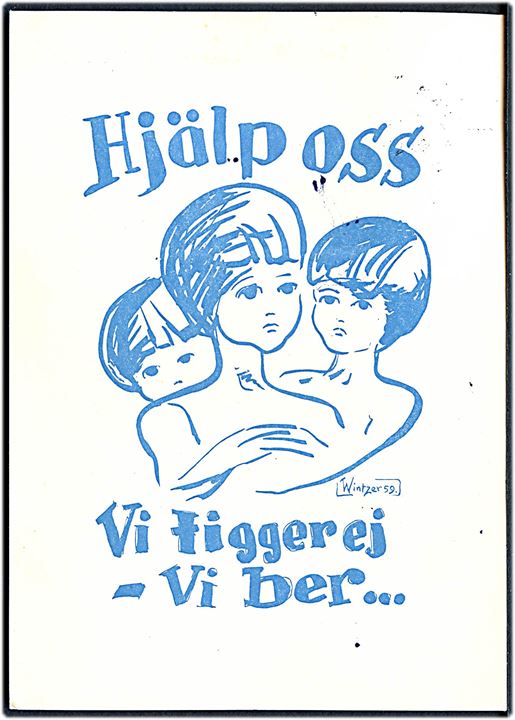 Svensk Red Barnet kort. Wintzer u/no. 