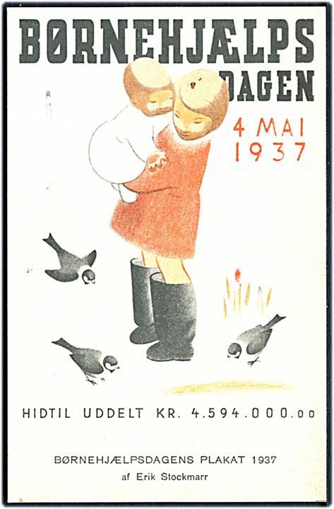 Børnehjælpsdagen 1937. Efter plakat tegnet af Erik Stockmarr. W. Søborg u/no.