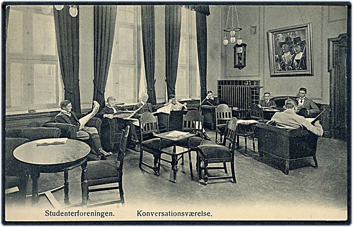 Raadhuspladsen, Studenterforeningens Konversations-værelse. Elfelt no. 290. Kvalitet 8