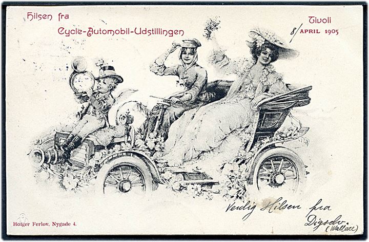 Tivoli Cykel-Automobil-Udstillingen April 1905. H. Ferlov u/no. Kvalitet 8