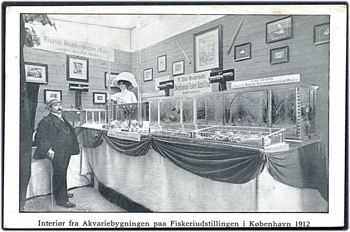 Islands Brygge. Fiskeriudstillingen 1912, interiør fra Akvariebygningen. U/no. Kvalitet 7