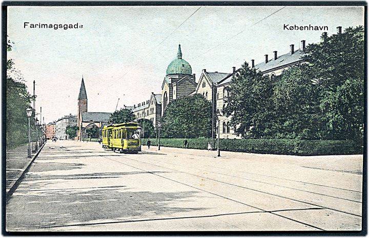 Øster Farimagsgade med sporvogn no. 305. N. K. u/no. Kvalitet 9