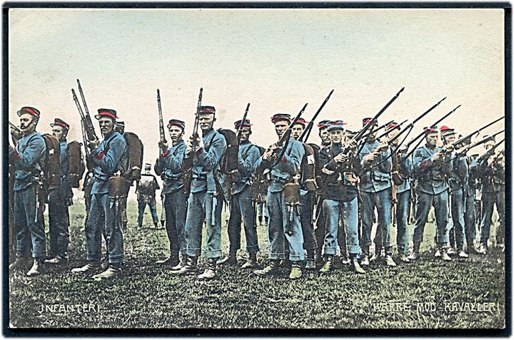Militær. Infanteri, karré mod kavaleri. A. Vincent no. 660.  Kvalitet 8