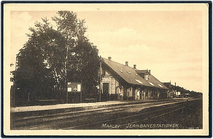 Måløv, jernbanestation. P. Alstrup no. K. 3204. Kvalitet 7