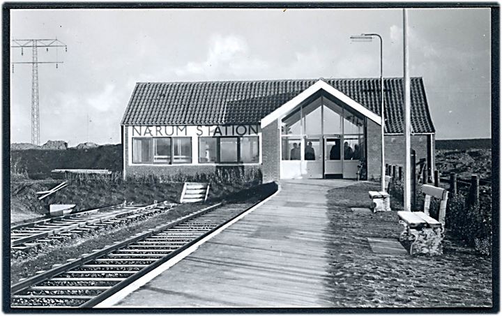 Nærum, jernbanestation. Stenders no. 7152. Kvalitet 8