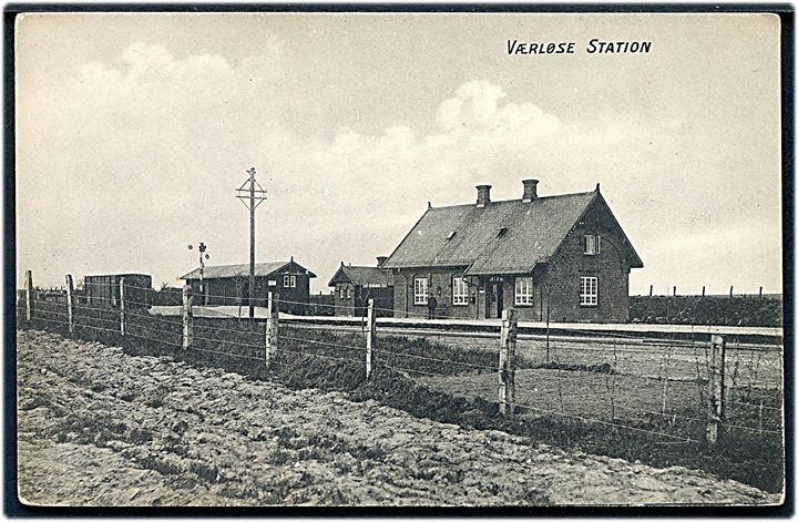 Værløse, jernbanestation. Foreningen Dannevirke no. 347. Kvalitet 7