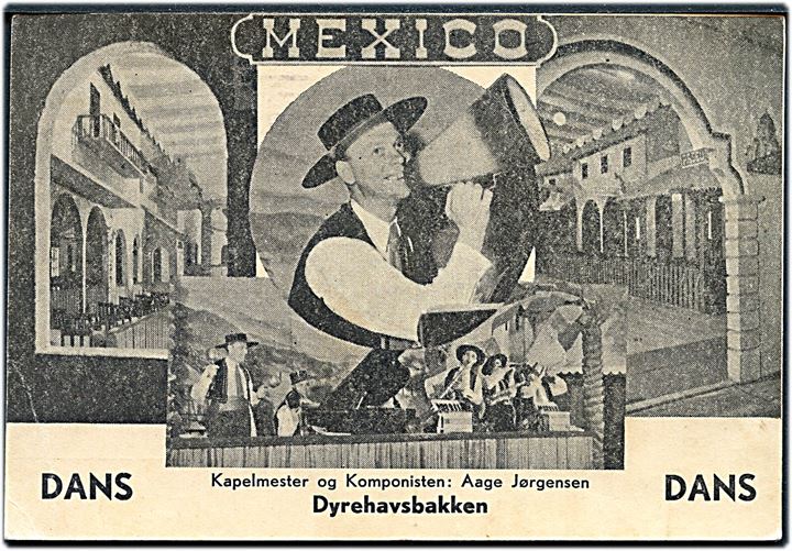 Dyrehavsbakken, forlystelsen “Mexico”. Reklamekort u/no. Kvalitet 7