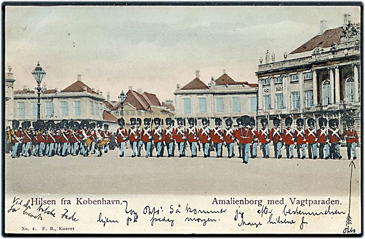 Amalienborg, vagtparade. Fritz Benzen no. 4. Kvalitet 8