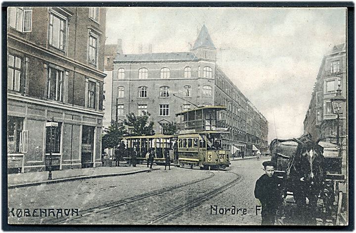 Nordre Frihavnsgade med sporvogn linie 3 vogn 24. Dansk Industri no. 28. Kvalitet 8
