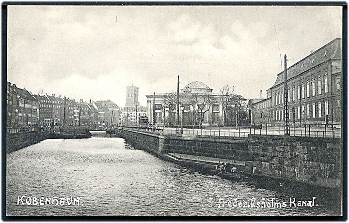 Frederiksholms Kanal, sporvogn i baggrunden. Dansk Industri no. 41. Kvalitet 8