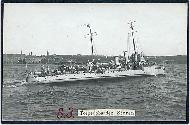 Marine. “Støren”, Torpedobaad (B3). Fotokort u/no. Kvalitet 7