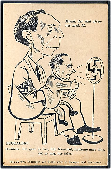 Verdenskrig 2. Mænd der skal afregnes med. No. IX.Goebbels og Krenchel. U/no. Kvalitet 7