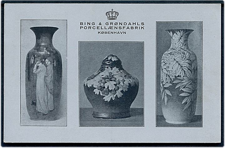 Reklame. Bing & Grøndahl. Vaser. Reklamekort Hertz u/no. Kvalitet 8