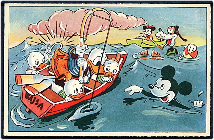 Walt Disney: Anders And og Mickey bader. Mickey Mouse Ltd., Kbh. serie 158. Kvalitet 8