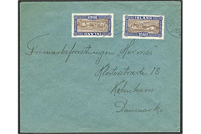 10 aur Landskab (2) på brev fra Reykjavik d. 17.5.1926 til København, Danmark.