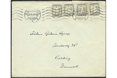 5 aur Jochumsson (4) på brev fra Reykjavik d. 30.11.1938 til Kolding, Danmark.