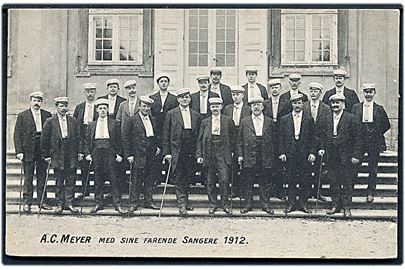 A.C. Meyer med sine farende sangere 1912. D.L.C. u/no.