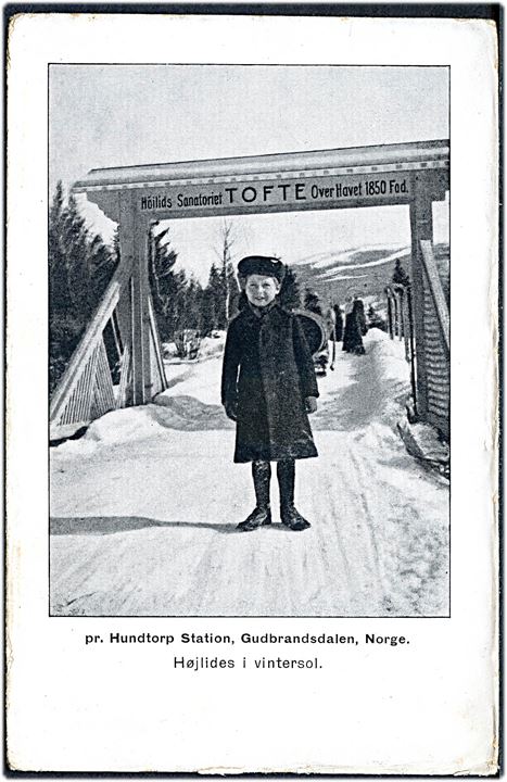Gudbrandsdalen, Toftes-Sanatorium pr. Hundtorp station. U/no.
