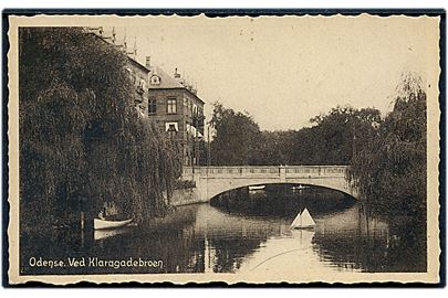 Odense, Klaragade broen over Odense Å. Stenders Odense no. 11.