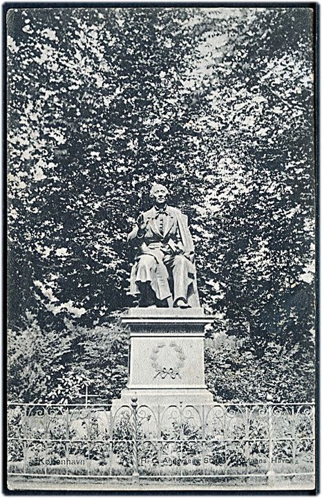 Købh., H. C. Andersen statue i Kongens Have. Sk. B. & Kf. no. 2624.
