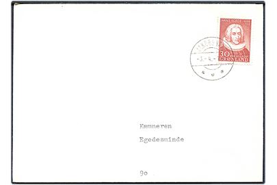 30 øre Hans Egede på brev fra Jakobshavn d. 3.4.1962 til Egedesminde.