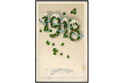 Nytårskort med årstal 1918. EAS. u/no. 
