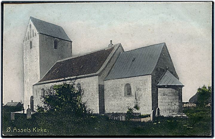 Øster Assels kirke. Stenders no. 8791.