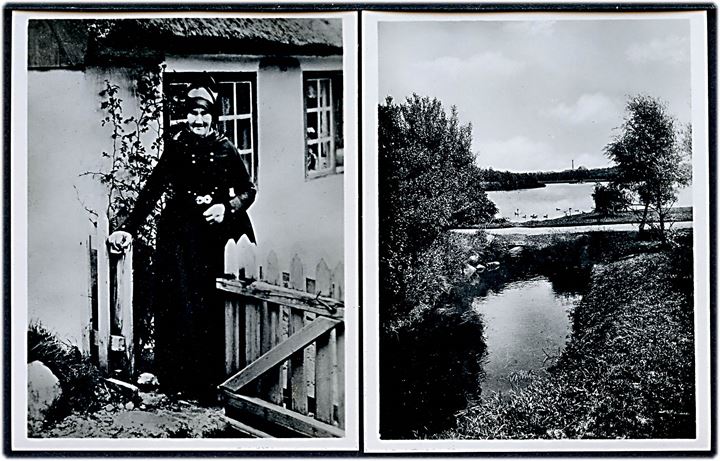 Esbjerg, Fanø. Samlemappe med 10 fotos (7x9 cm) med forskellige motiver. U/no. 