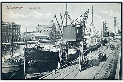 Købh., Frihavnen med bl.a. dampskibet Alexandria. Römmler & Jonas no. 4525E, 42.