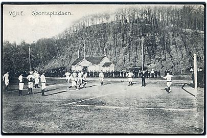 Vejle, Sportspladsen med fodboldkamp. H. B. no.10536.