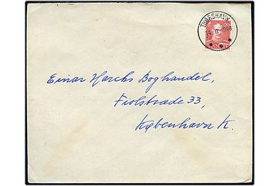 20 øre Chr. X på brev annulleret med smukt brotype IIIg Thorshavn d. 14.11.1948 (= søndag) til København.