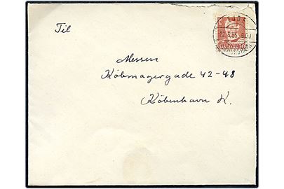30 øre Fr. IX på brev annulleret med pr.-stempel Ejde pr. Thorshavn d. 22.6.1955 til København.