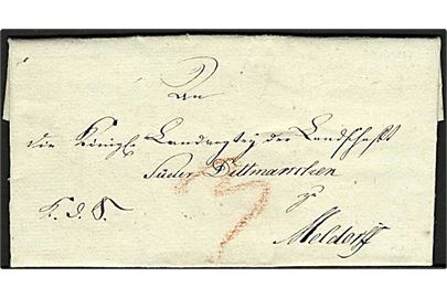1812. Tjenestebrev med indhold fra Itzehoe d. 10.4.1812 til Meldorff.