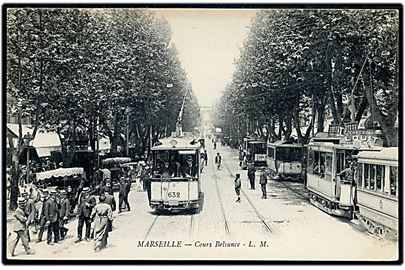 Frankrig, Marseille, Cours Belsunce med sporvogne.