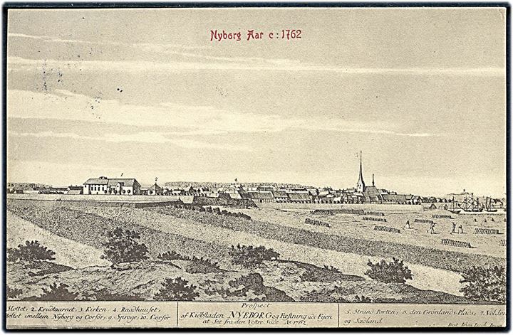 Nyborg i gamle dage. Omkring År 1762. W.K.F. no. 5.