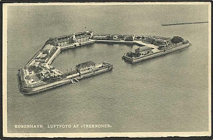 Luftfoto af Trekroner i København. J. Chr. Olsen no. 920.