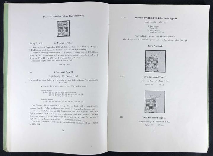 Haandbog over Danmarks Staalstukne Frimærker 1933-1948 af E. Th. Bjørn. 136 sider. 
