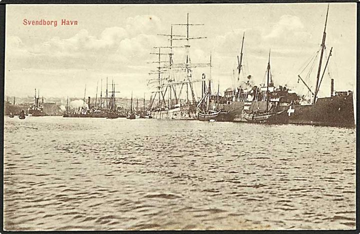 Havneparti fra Svendborg. P. Brandt no. 40831.