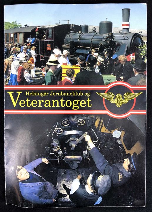 Helsingør Jernbaneklub og Veterantoget. 10 års jubilæumsskrift for Jernbaneklubben med beskrivelse af klubbens aktiviteter og gennemgang af klubbens rullende materiel. 140 sider.