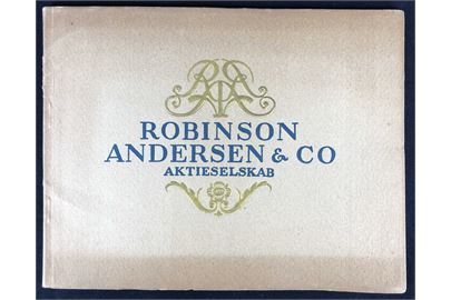Firma Robertson Andersen & Co., København. Illustreret 48 sider 25 års jubilæumsskrift 1898-1923 for æg-eksportfirma med filialer i mange lande