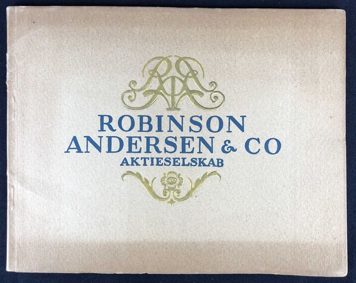 Firma Robertson Andersen & Co., København. Illustreret 48 sider 25 års jubilæumsskrift 1898-1923 for æg-eksportfirma med filialer i mange lande