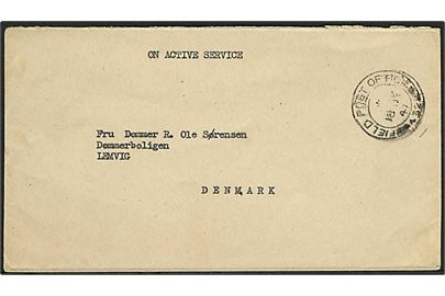 Ufrankeret britisk feltpostbrev stemplet Field Post Office 432 d. 18.7.1947 (= Hamburg, Tyskland) til Lemvig, Danmark. Fra dansk censor ved 2. District Censorship Station i Hamburg.