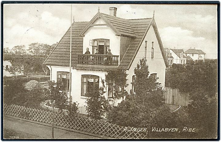 Villabyen ved ribe. A. Jæger's hus. C.K. Olesen u/no.