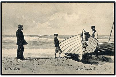Skagen, ved stranden. Stenders no. 13719.
