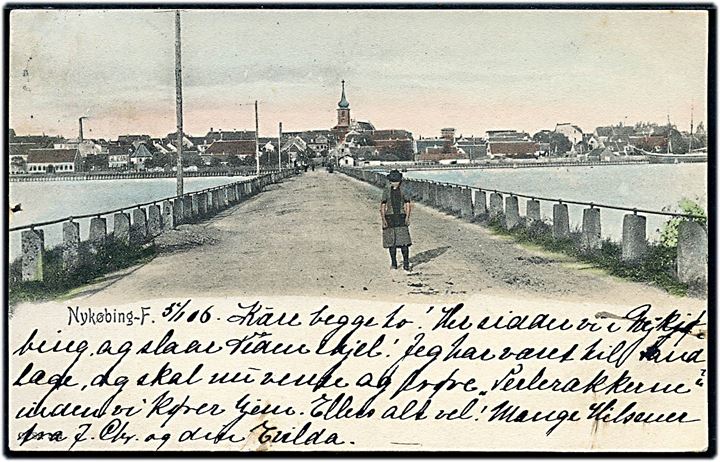 Nykøbing F., udsigt fra broen. Stenders no. 562.