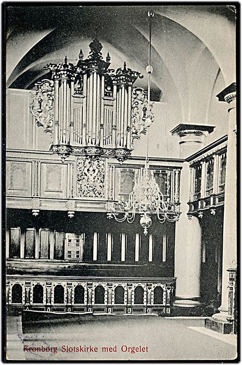 Kronborg slots kirke med orgelet. J.M. Helsingør no. 647.