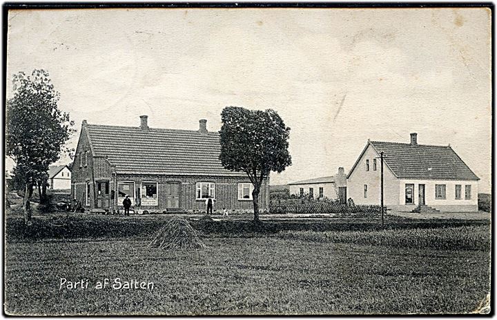 Salten ved Silkeborg. Parti med 2 butikker. Jensen Ansø no. 19485.