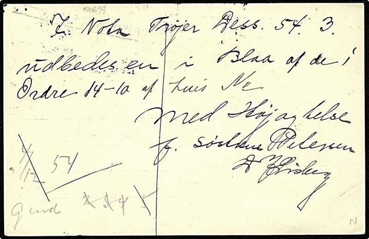 10 øre enkelt brevkort (fabr. 96-H) sendt som skibspost og annulleret København Omk. d. 24.10.1930 og sidestemplet Fra Færöerne til København.