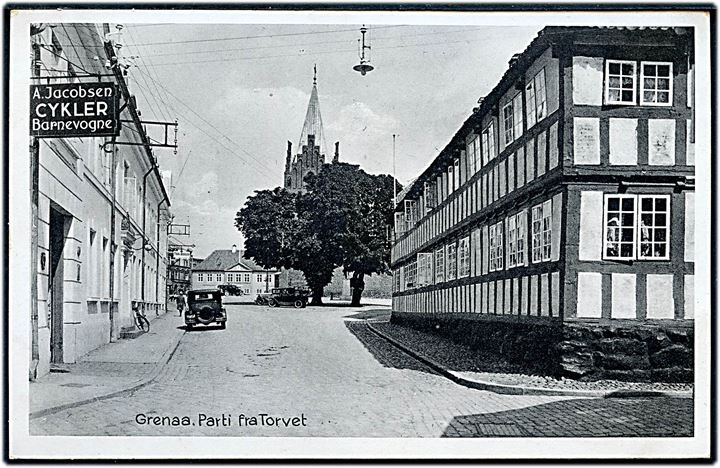 Grenaa, parti fra Torvet. Stenders Grenaa no. 96.